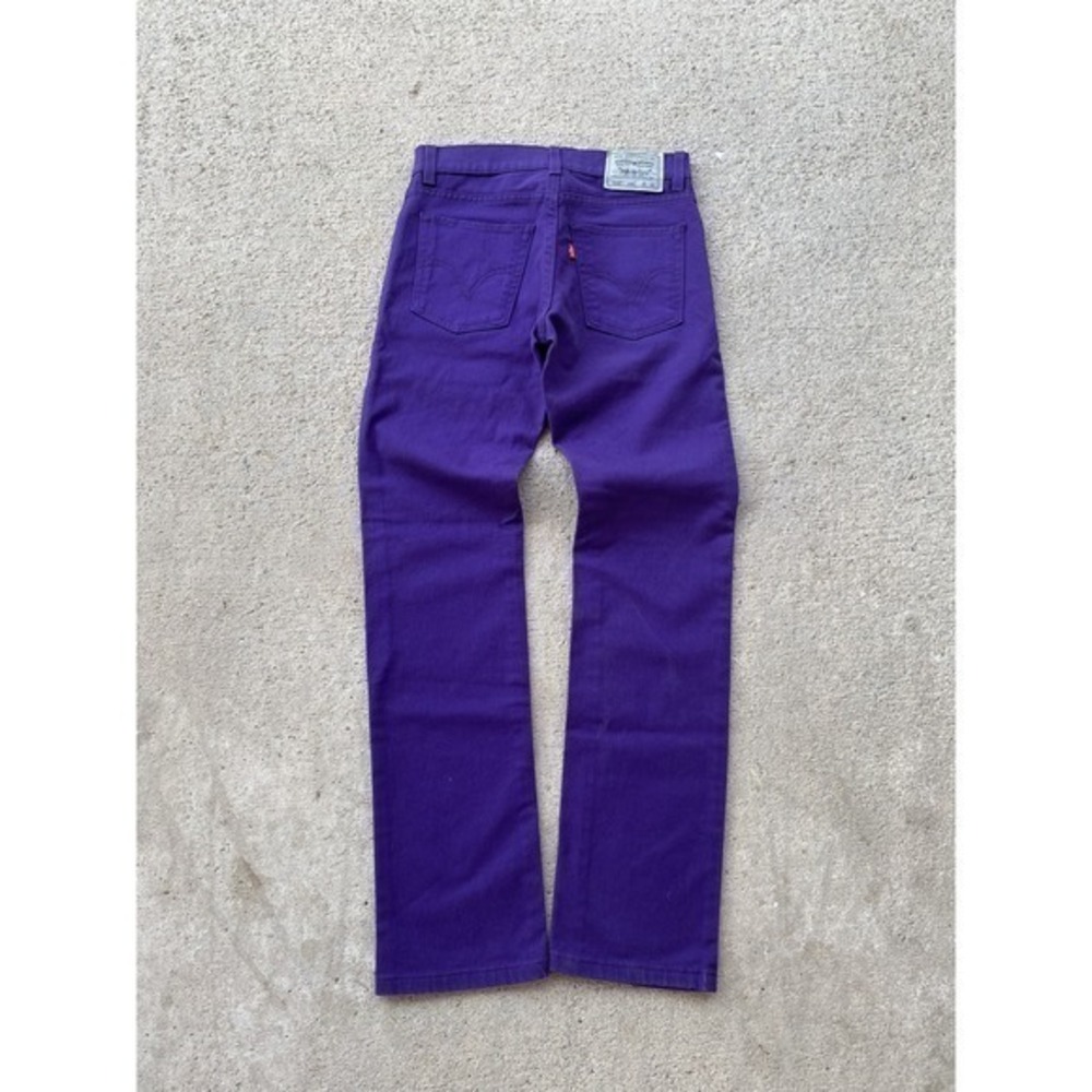 Levis 510 Jeans Mens 27x27 Purple‎ Super Skinny Stretch Denim Pants Y2k Rare Raw